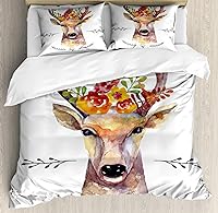 Vista 82 de Ambesonne Juego de funda de edredón de pesca, lubina de boca grande atrapando un bocado en espray de agua, imagen salvaje, juego de cama decorativo