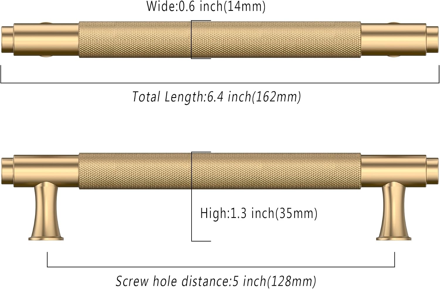 Asidrama 10 Pack 5 Inch(128mm) Champagne Bronze Kitchen Cabinet Handles, Cabinet Pulls Kitchen Cabinet Hardware for Cupboard Drawer Pulls image 2