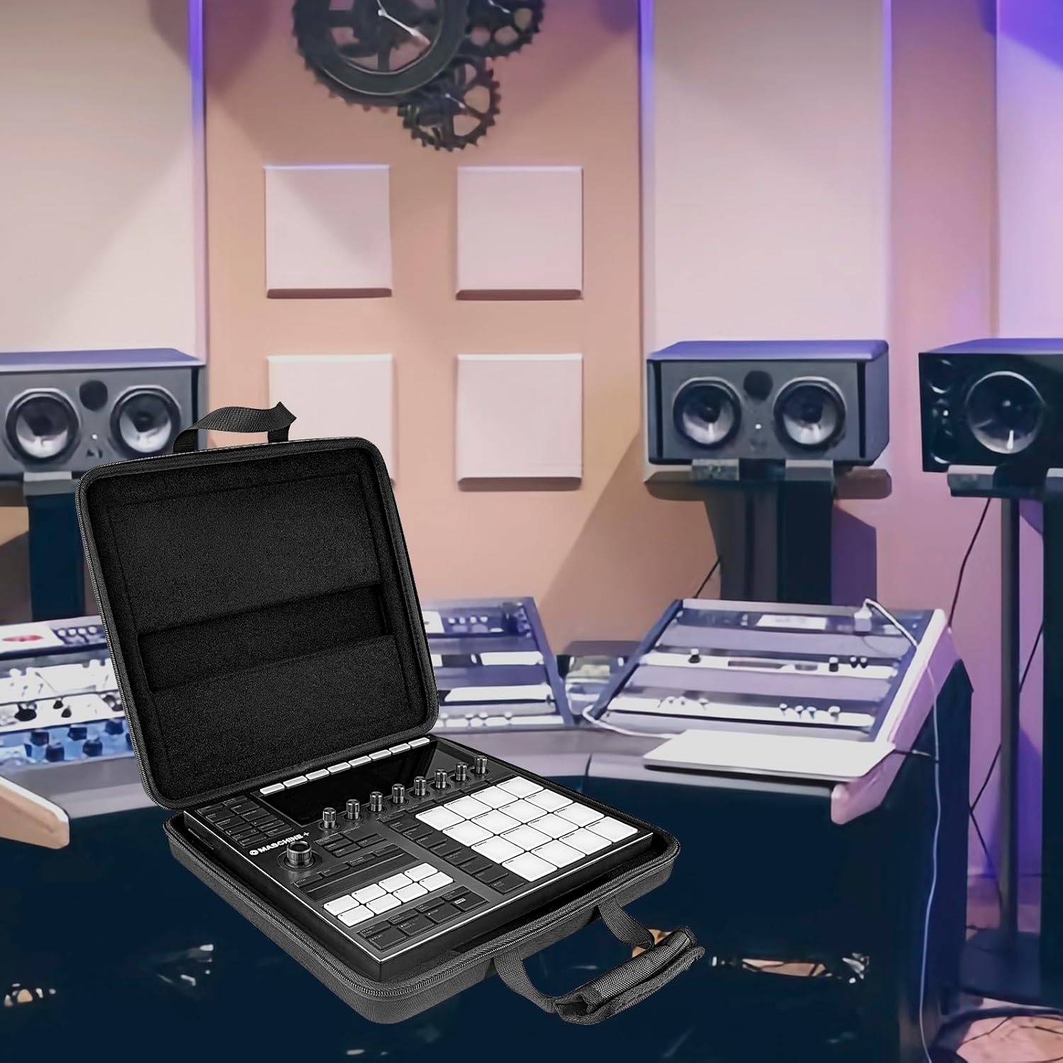 Premium Velvet Hardshell Case Compatible with Native Instruments Maschine+plus case NI MK3 Cover Drum Controller Analog Device bag with Strap - Image 5