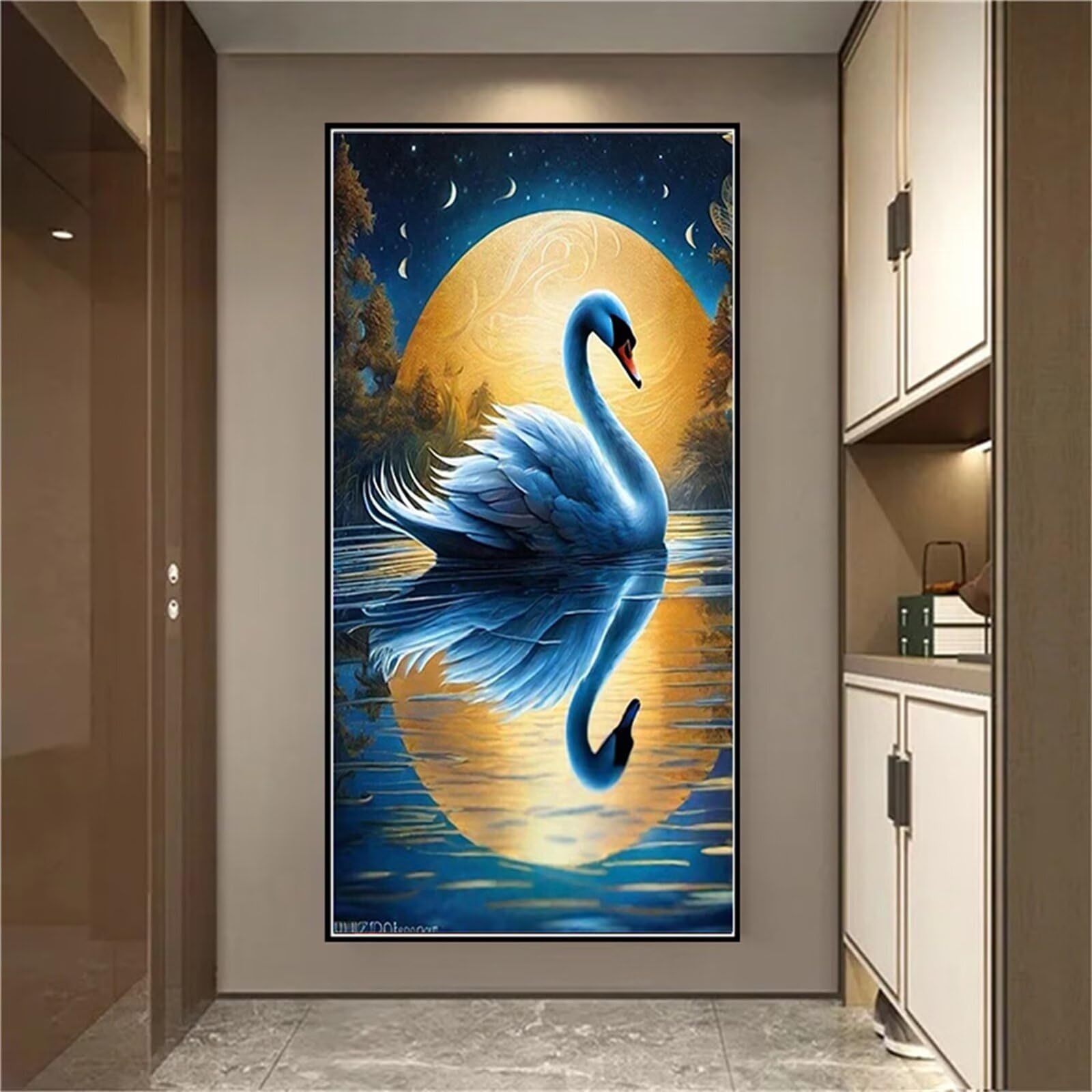 Peinture Diamant Lac des cygnes 80x220cm pour votre décoration