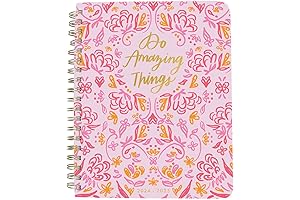 Mary Square Do Amazing Things Pink Floral 7" x 9" Daily, Weekly & Monthly Planner