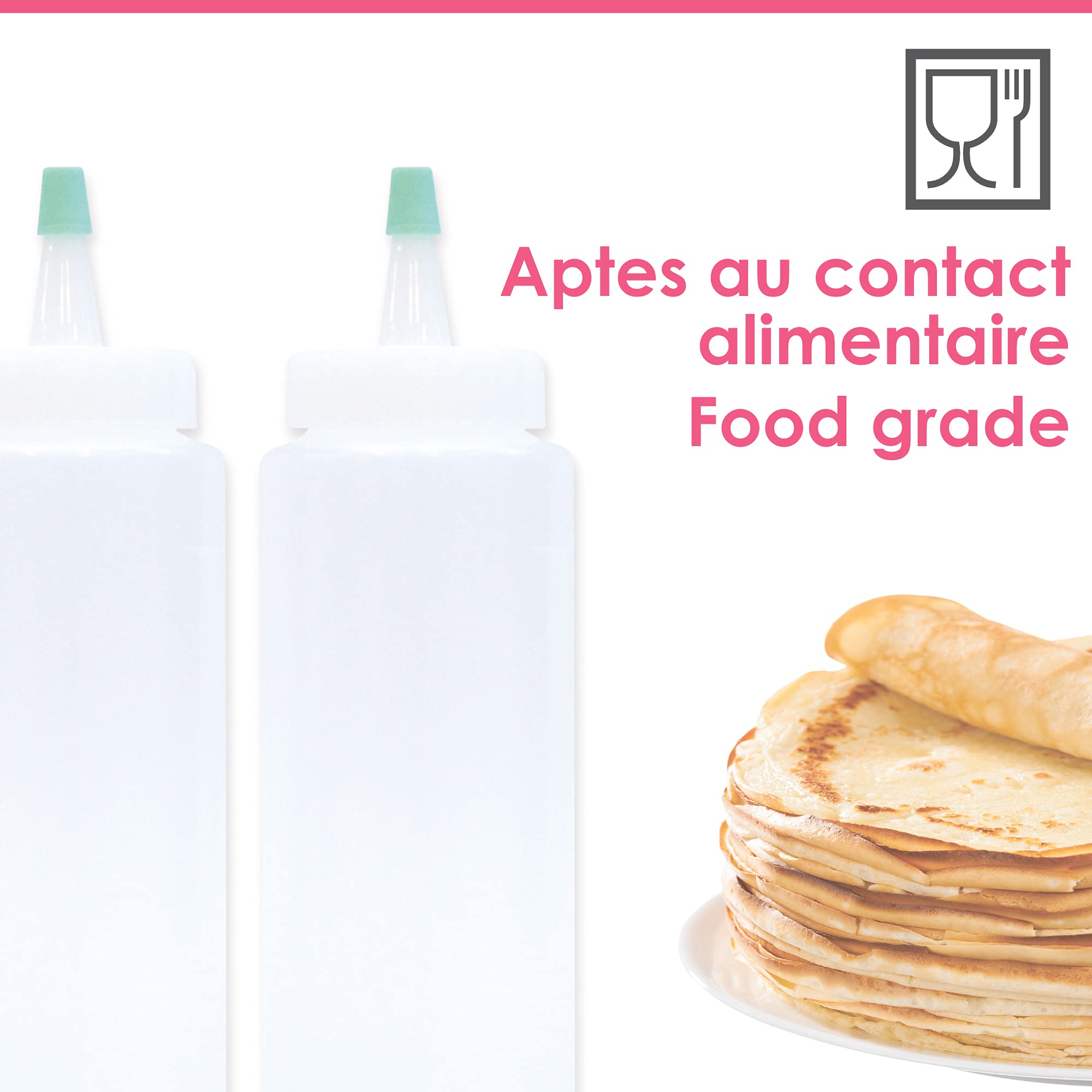 Bottiglie Squeeze Per Salse Da 250ml - 2 Pezzi Con Tappo A Punta Per Ketchup, Mayo E Olio - Foto 1