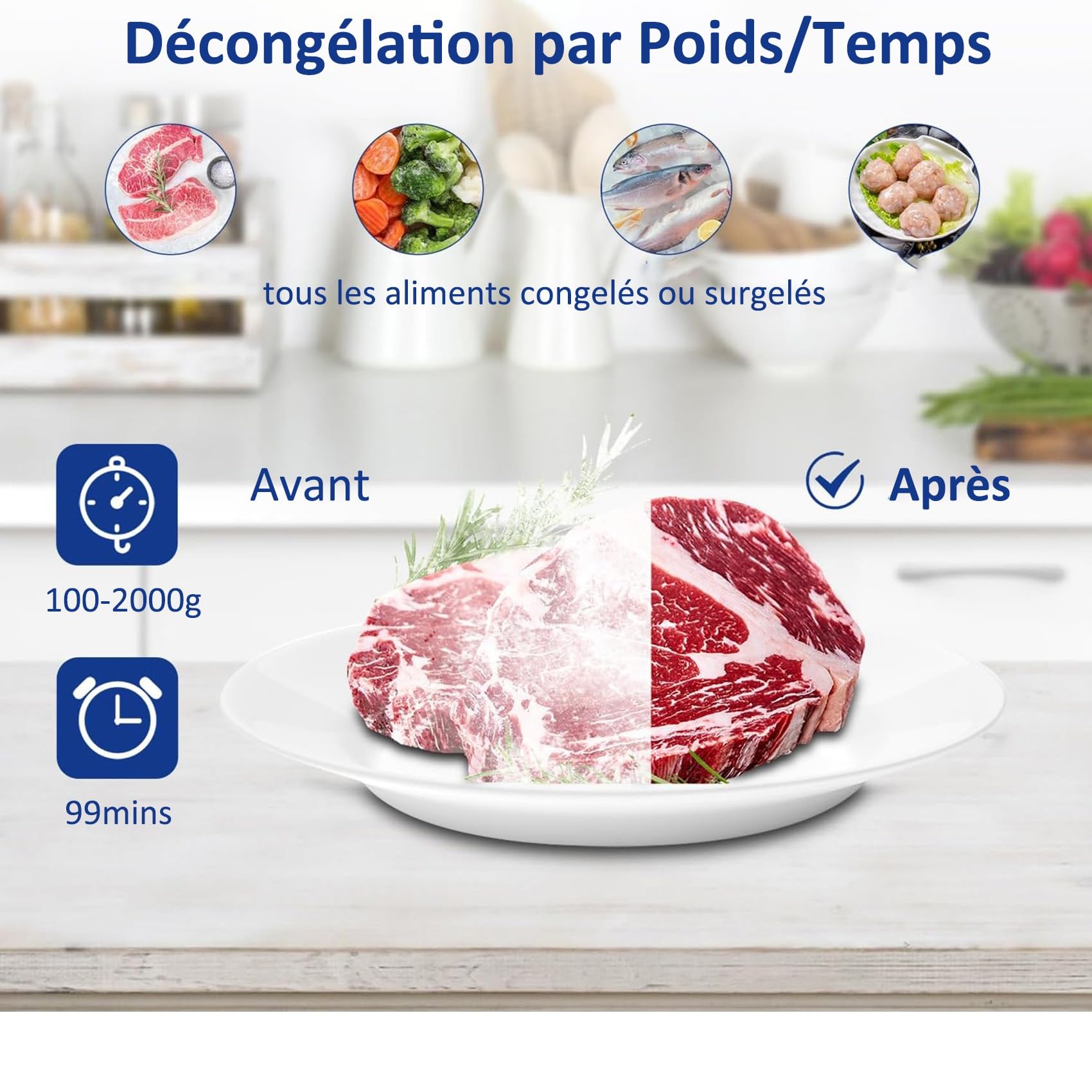 Smad Four Micro-ondes Combiné, 42L, Four Micro-ondes avec Grill, Micro-ondes 1100W, Grill 1200-1400W, 11 Niveaux de Puissance, Micro-ondes Multifonctions, Plateau Tournant 345mm
