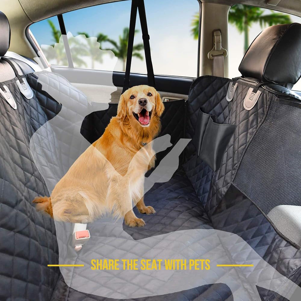 Funda Coche Perro Protector Asiento para Ford Fiesta 2017-2022 2023 2024 2025, Impermeable, Resistente a Los Arañazos, Asiento Trasero para Perro