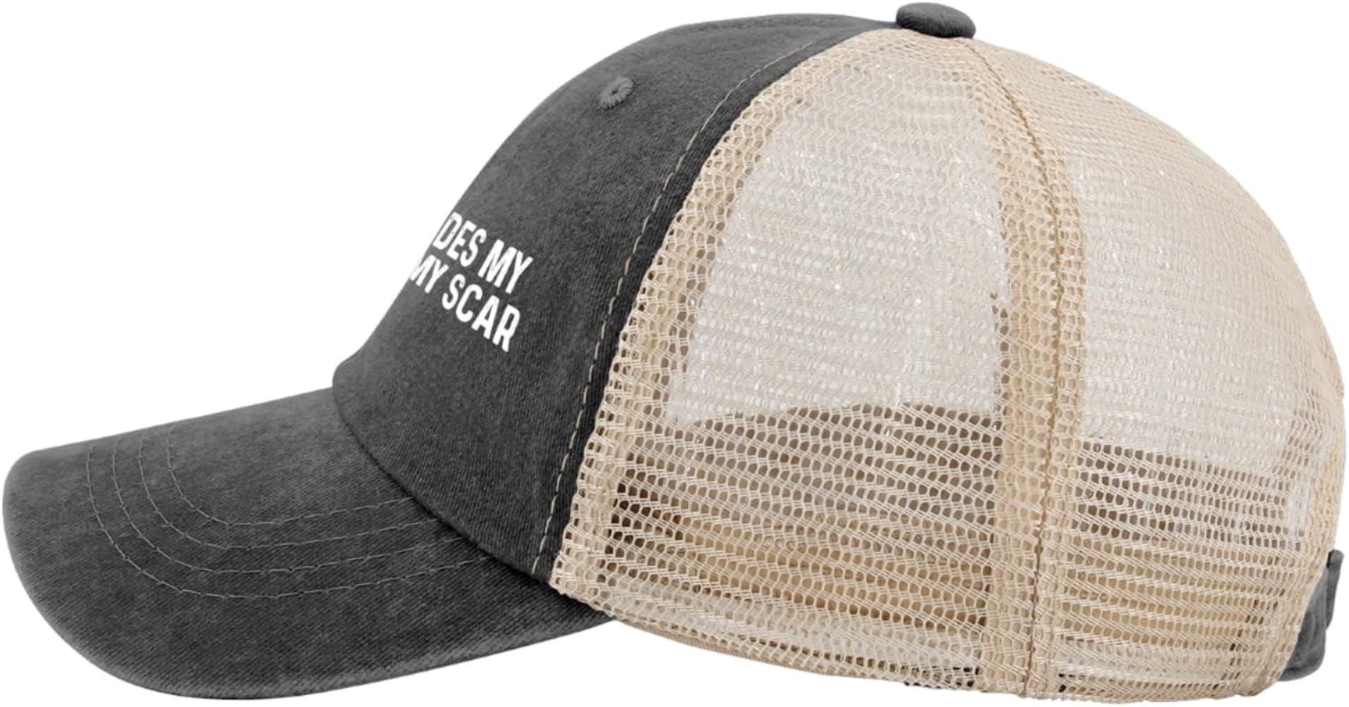 Georgeston This Hides My Lobotomy Scar Trucker Hat Women Funny 