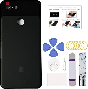 GREEN FUSION Compatible with Pixel 3 Back Cover Replacement, Pixel 3 Back Housing Door for All Carriers, Includes Repair Tools & Instruction, Black