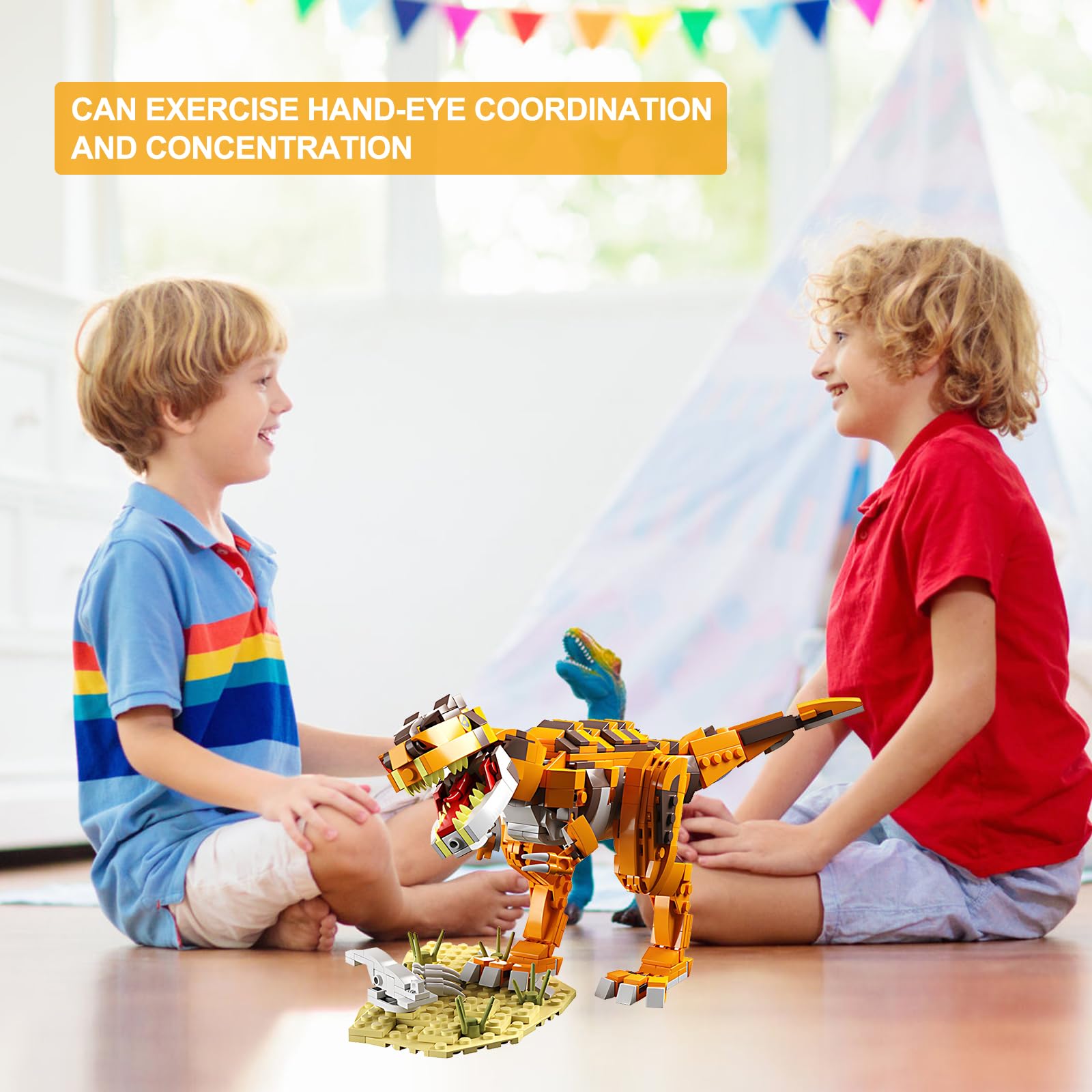 Amazon | ジュラシック恐竜ブロックおもちゃセット レゴ対応 656個