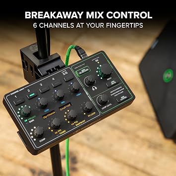 Mackie ShowBox Battery-Powered All-in-One Live Performance Rig with Breakaway Controller, 6-Channel Mixer, 400W Amp, Portable PA System, FX, SD Card, Bluetooth and USB-C Interface