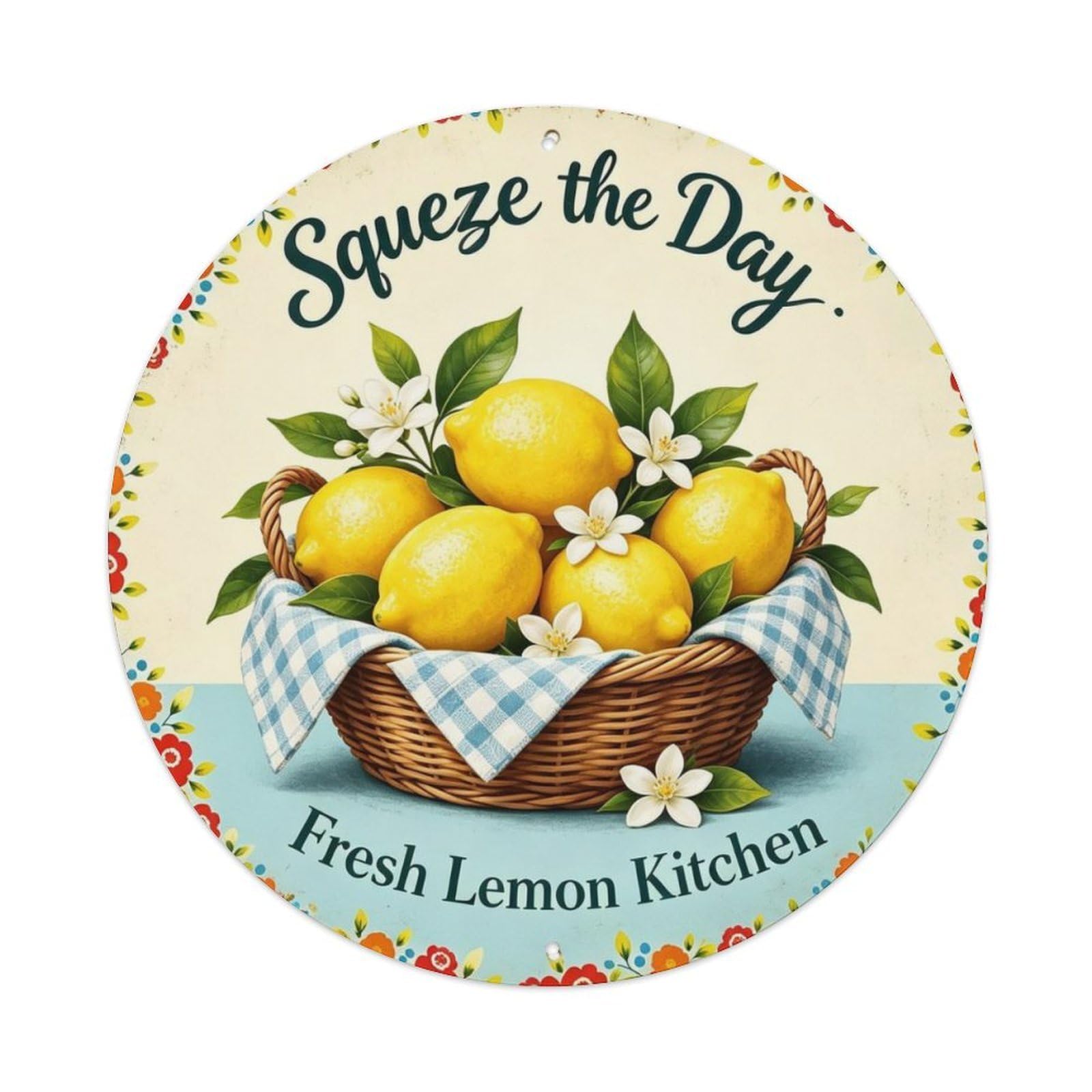 Fresh Lemon Kitchen Metal Tin Sign Plaque