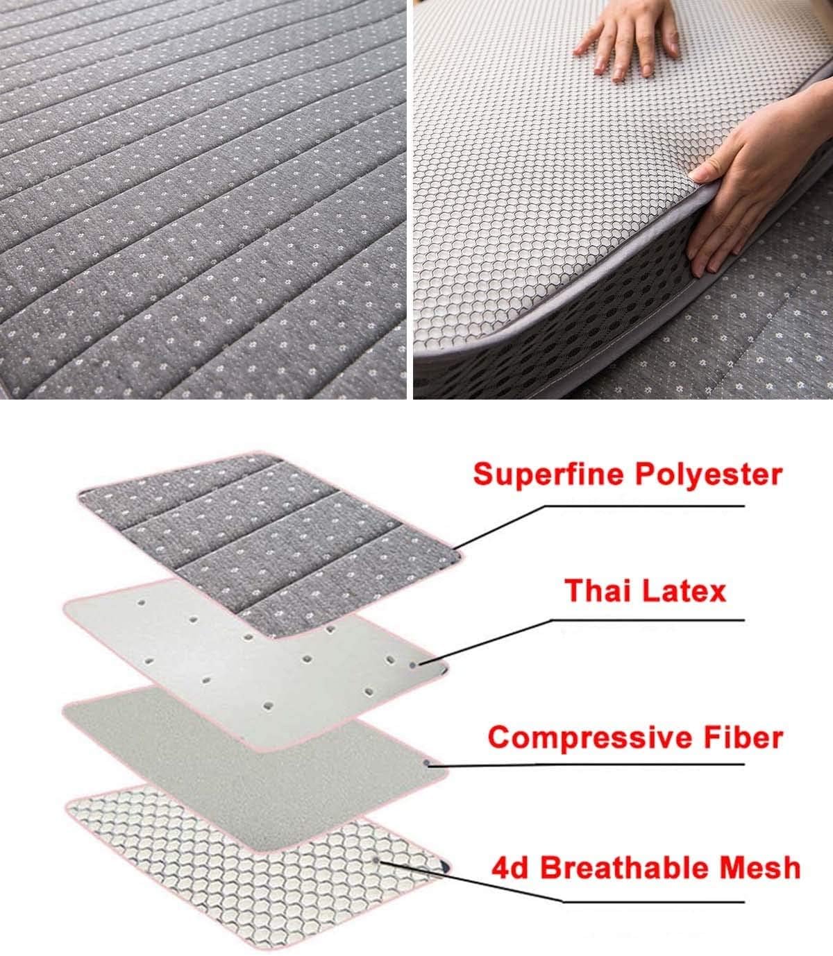 9cm Thick Floor Mattress Foldable Japanese Futon Tatami Mat Sleep Non-Slip Floor Mat Double Single Futon Mat Student Dormitory Mattress (Color : B Size : 180x200cm) (B 90x200cm)