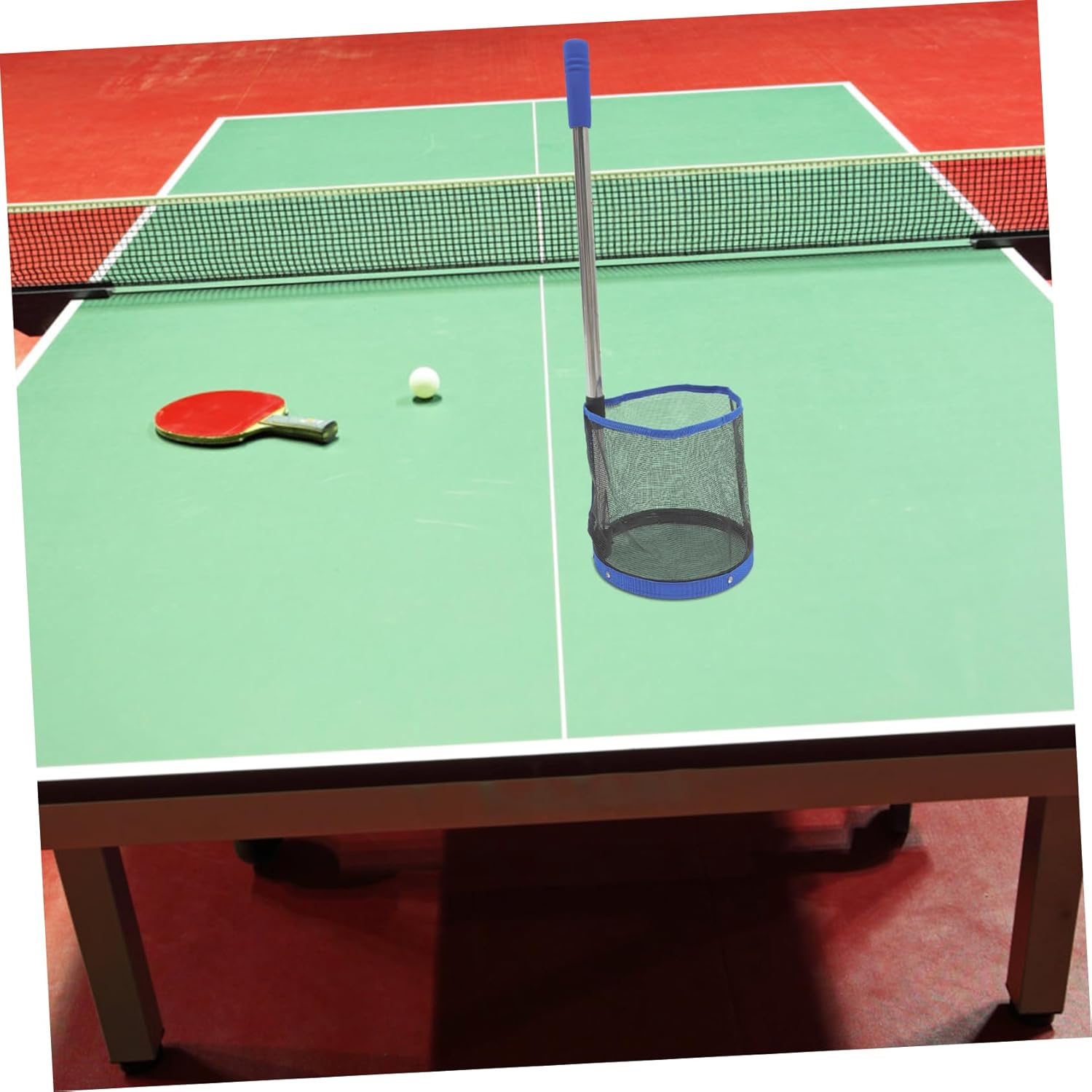 Tennis Ball Bag Retractable Pingpong Net Pingpong Ball Retriever Portable and Comfortable Grip