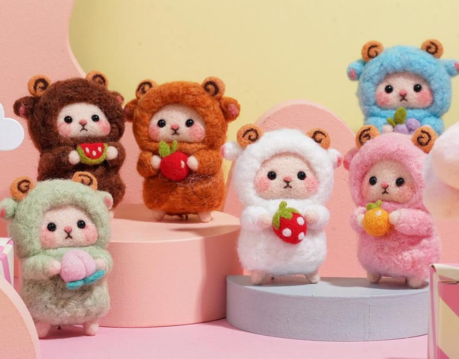 WellieSTR 6 Style Needle Felting Kit Starter, Felting Kit