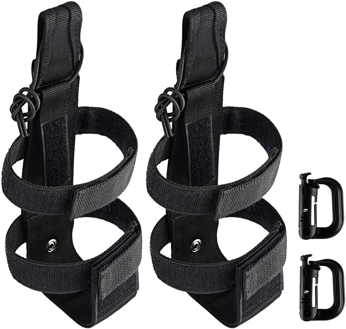IronSeals 2 Pack Large Adjustable Tactical Water Bottle Holder Molle Portable Belt Carrier for Outdoor Walking Running Hiking Cycling