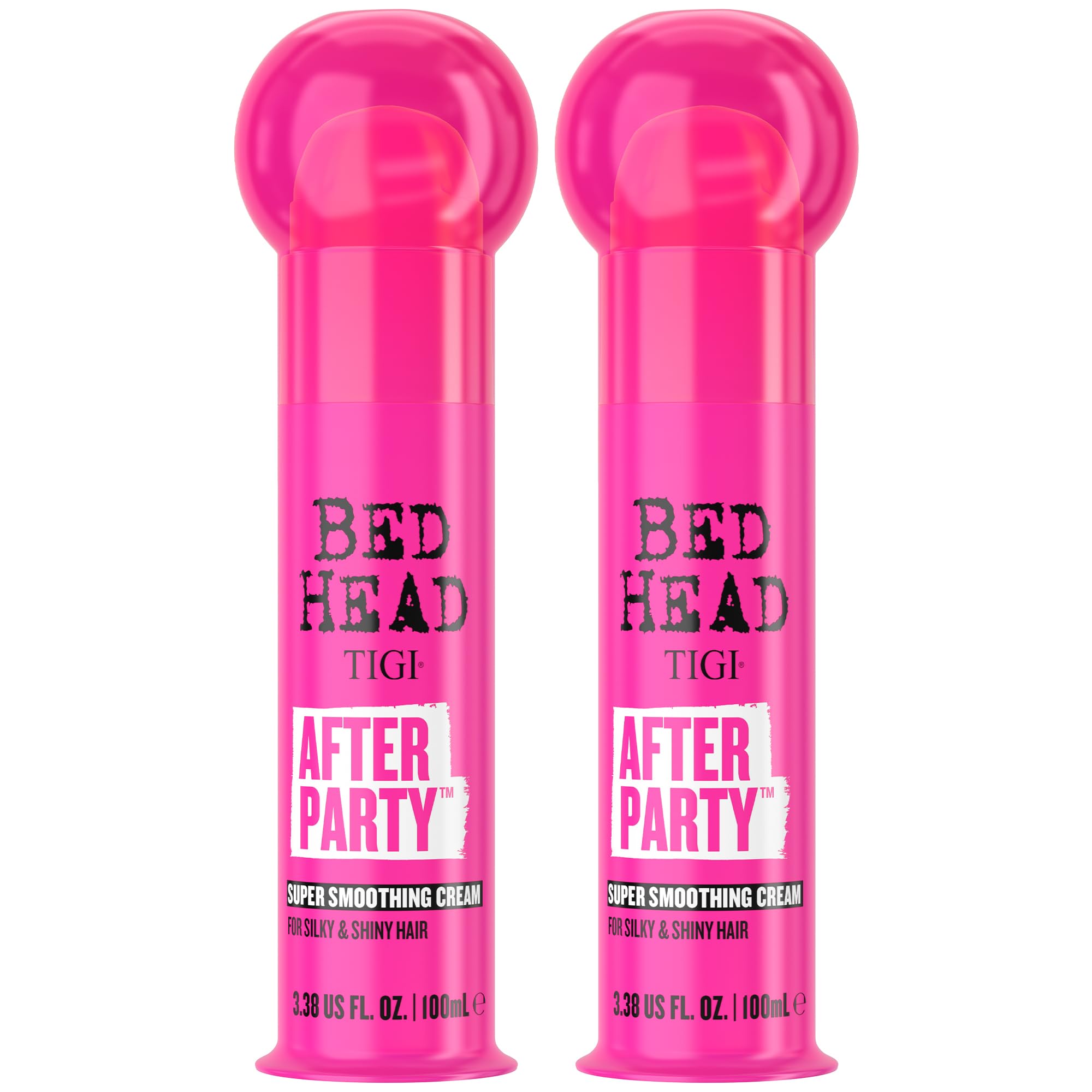Bed Head After Party Super Smoothing Cream – Anti Frizz Hair Styling Product, Humidity Protection for Frizzy, Dull, or Coarse Hair, 3.4 fl oz, 2 Pack