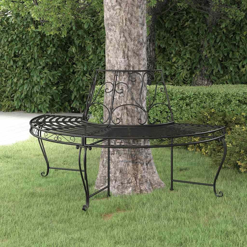 Banco de jardín semicircular de acero para solucionar la falta de asiento