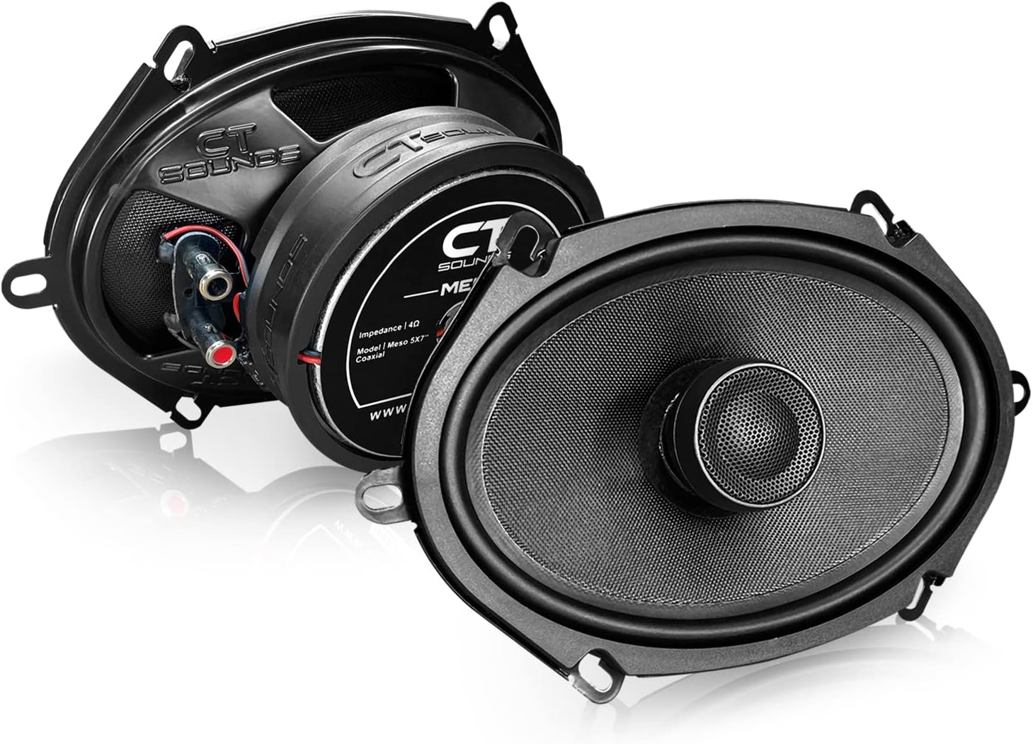CT Sounds Meso 5x7 300 Watt 2-Way Premium Coaxial Car Speakers, Pair
