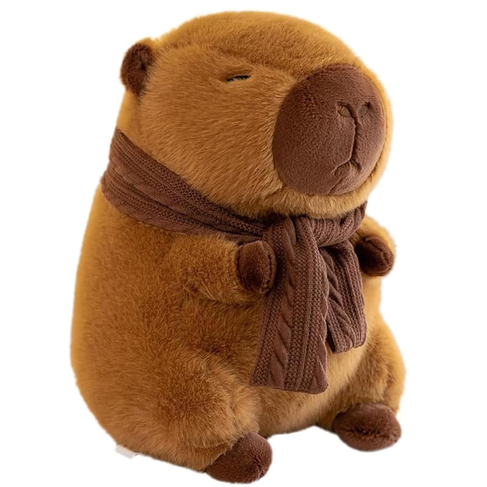 KYEDGC Capybara Plush, 25cm Cute Capybara Teddy, Capybara Plush Toy with Scarf, Cuddly Stuffed Animal, Cute Stuffed Animal for Birthday Easter Valentine's Day Gift