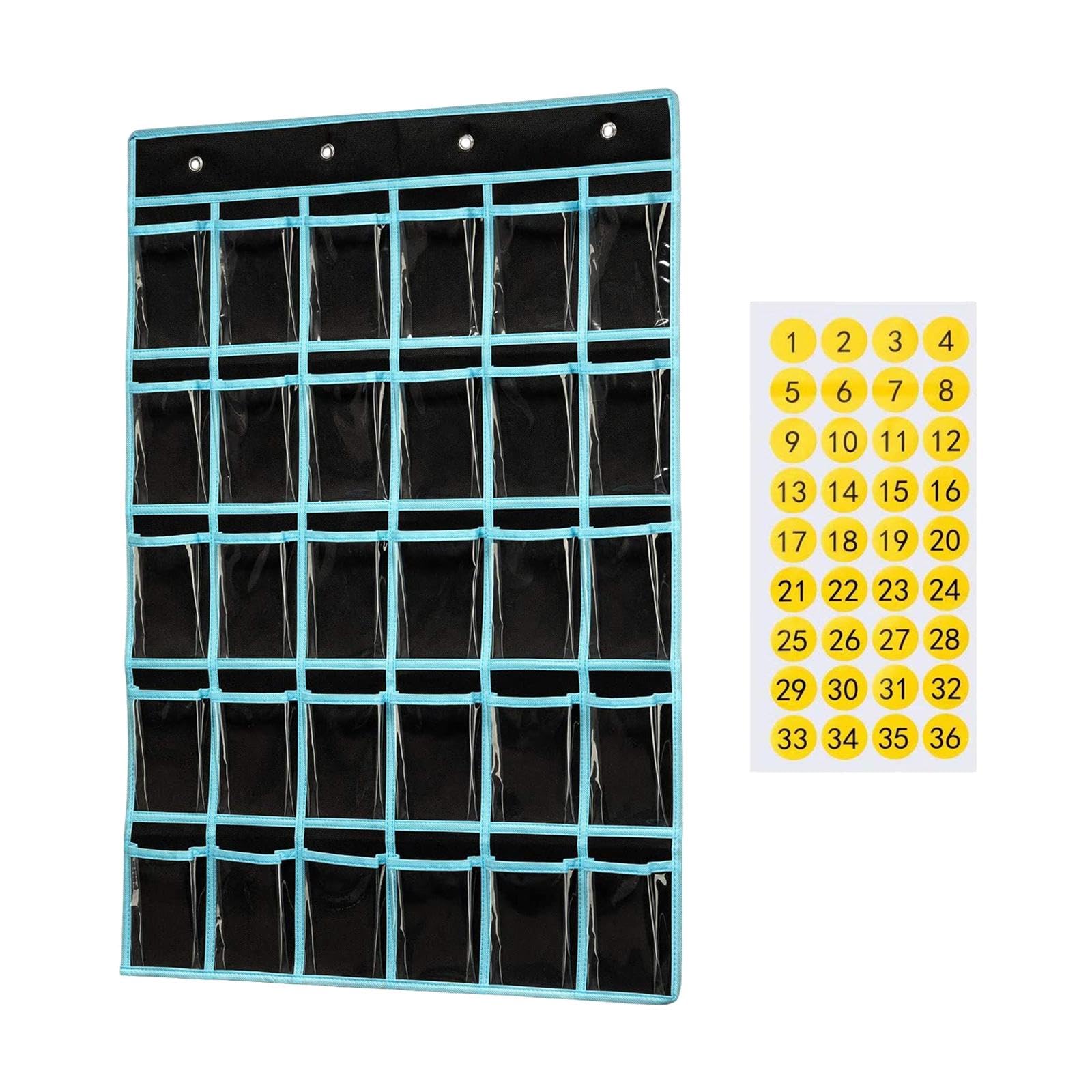 Sac de Rangement pour Tableau de Poche pour Salle de Classe, Mur Porte Placard Suspendu Organisateur Sac de Rangement, Organisation Ménagère Polyvalente, Organisateur de Poche, noir