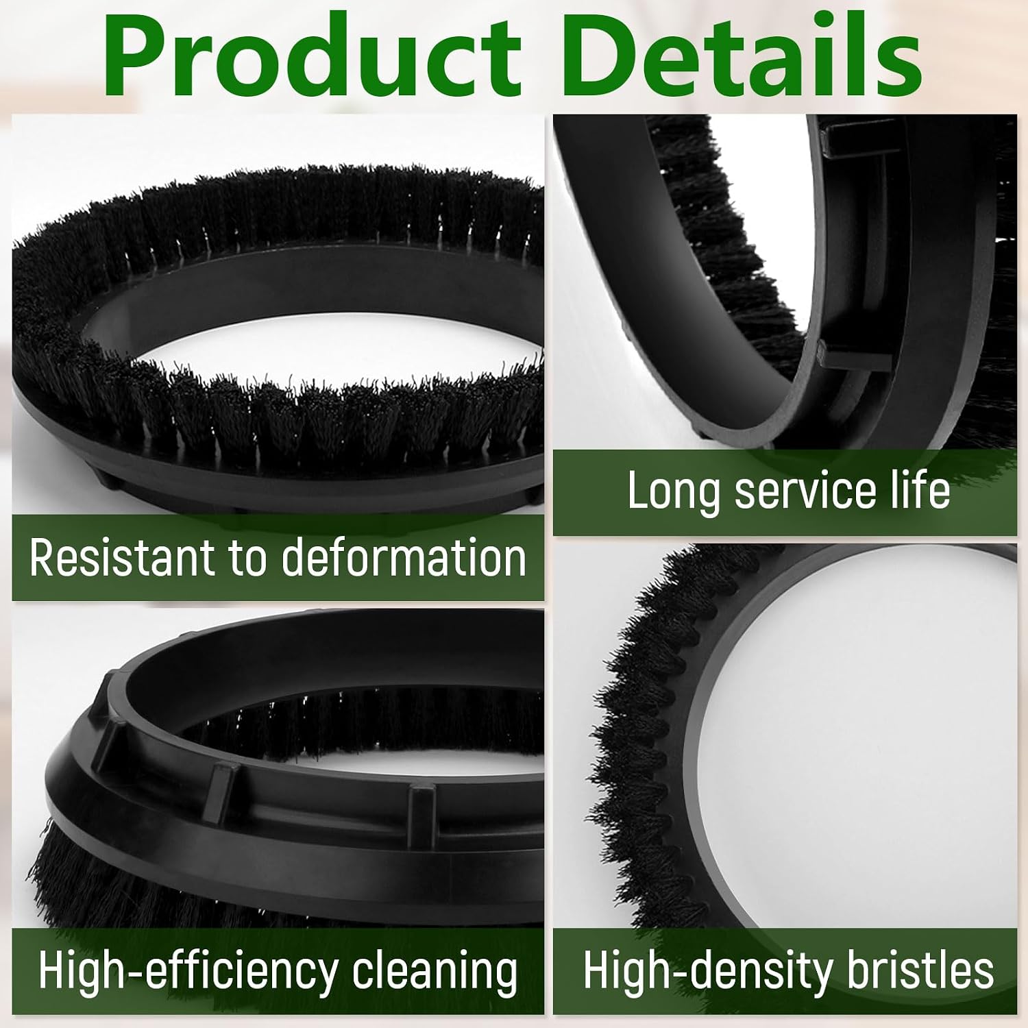 1 Pack 237049 Black Nylon Carpet Brush