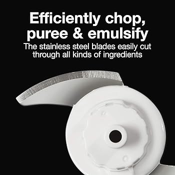 Proctor Silex Durable Mini Food Processor & Vegetable Chopper to Chop, Puree & Emulsify, 1.5 Cup, White