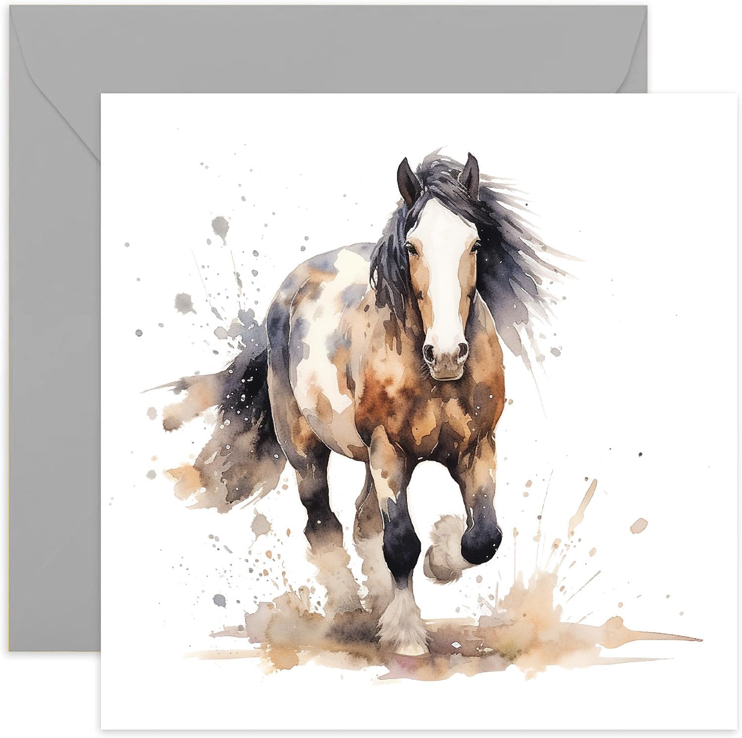 Old English Co. Watercolour Horse Card - Black Horse Card For Horse Lover Birthday - View #6