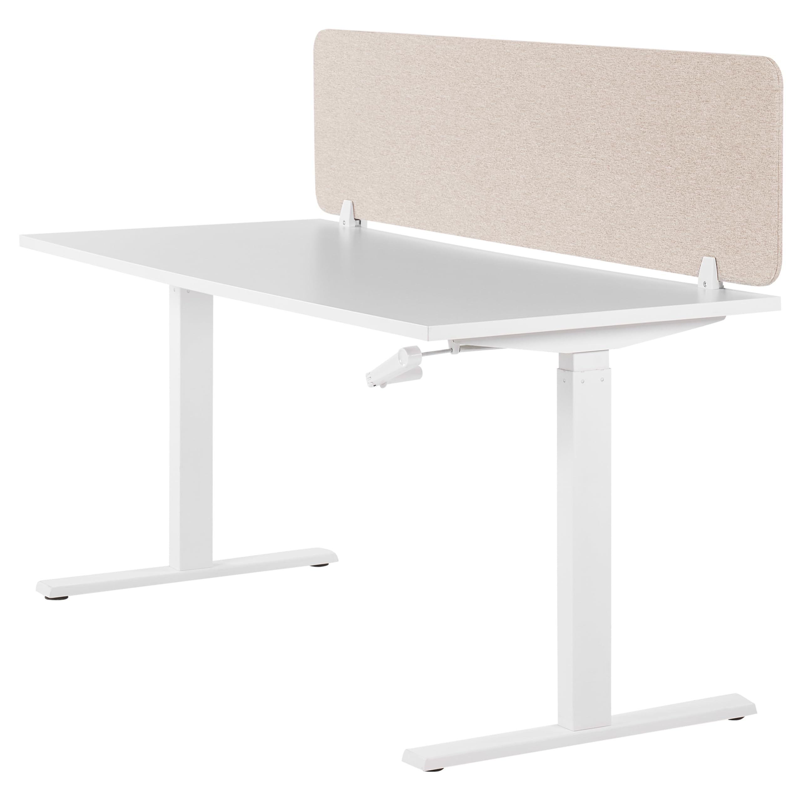 Schreibtisch Trennwand Akustik Polster beige 160 x 40 cm Schallschutz Wally