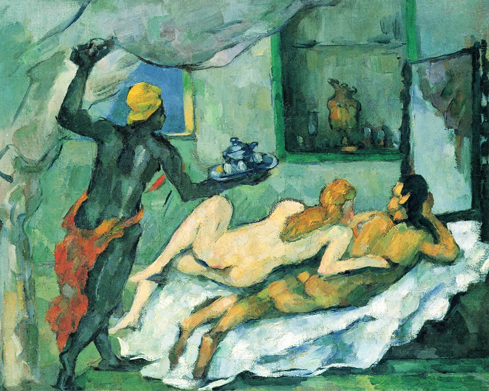 Impression Cézanne Nudes Lying grand format en finition semi-gloss premium