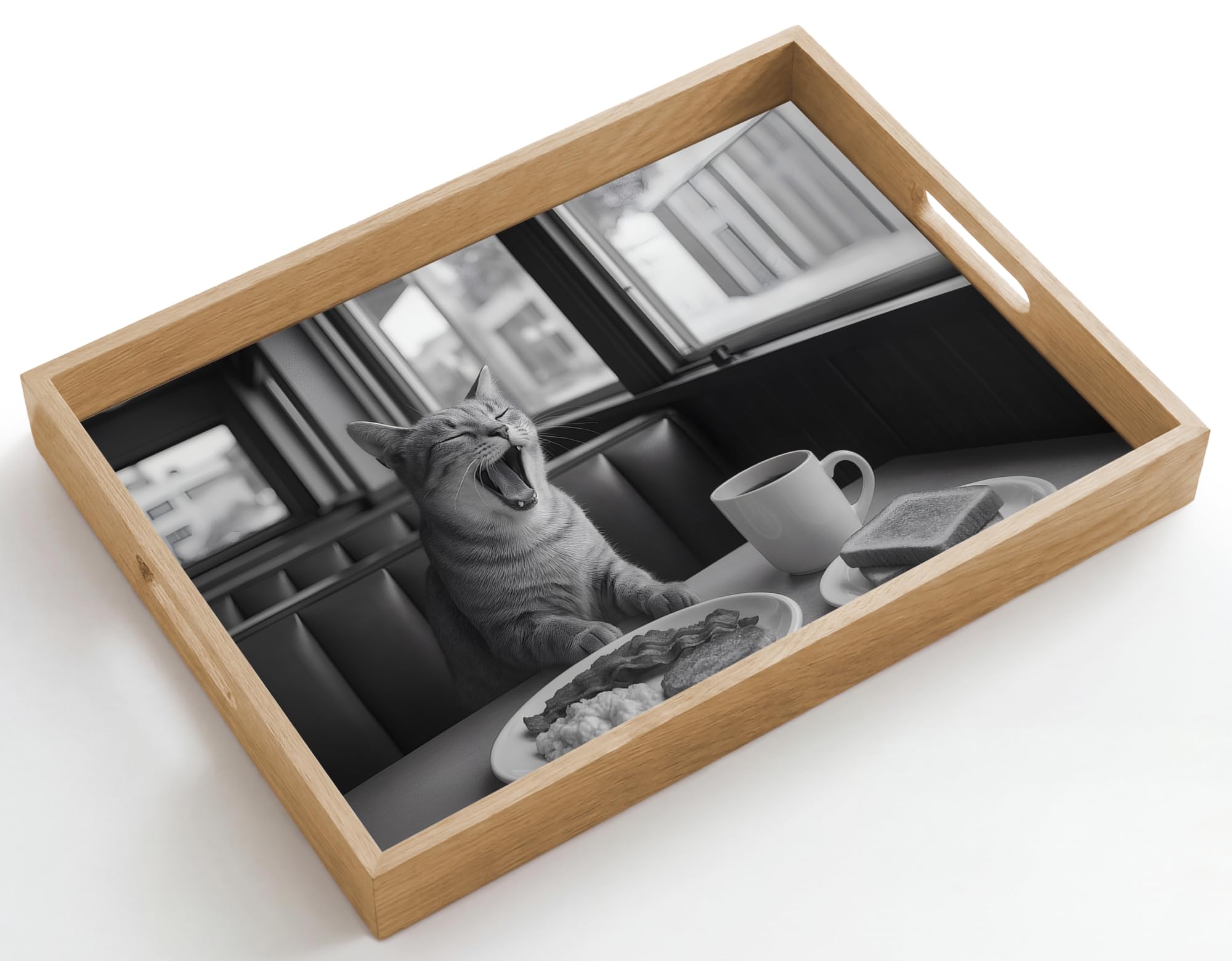 Plateau Bois Plateaux Service Decoratif Table Dejeuner Résistant