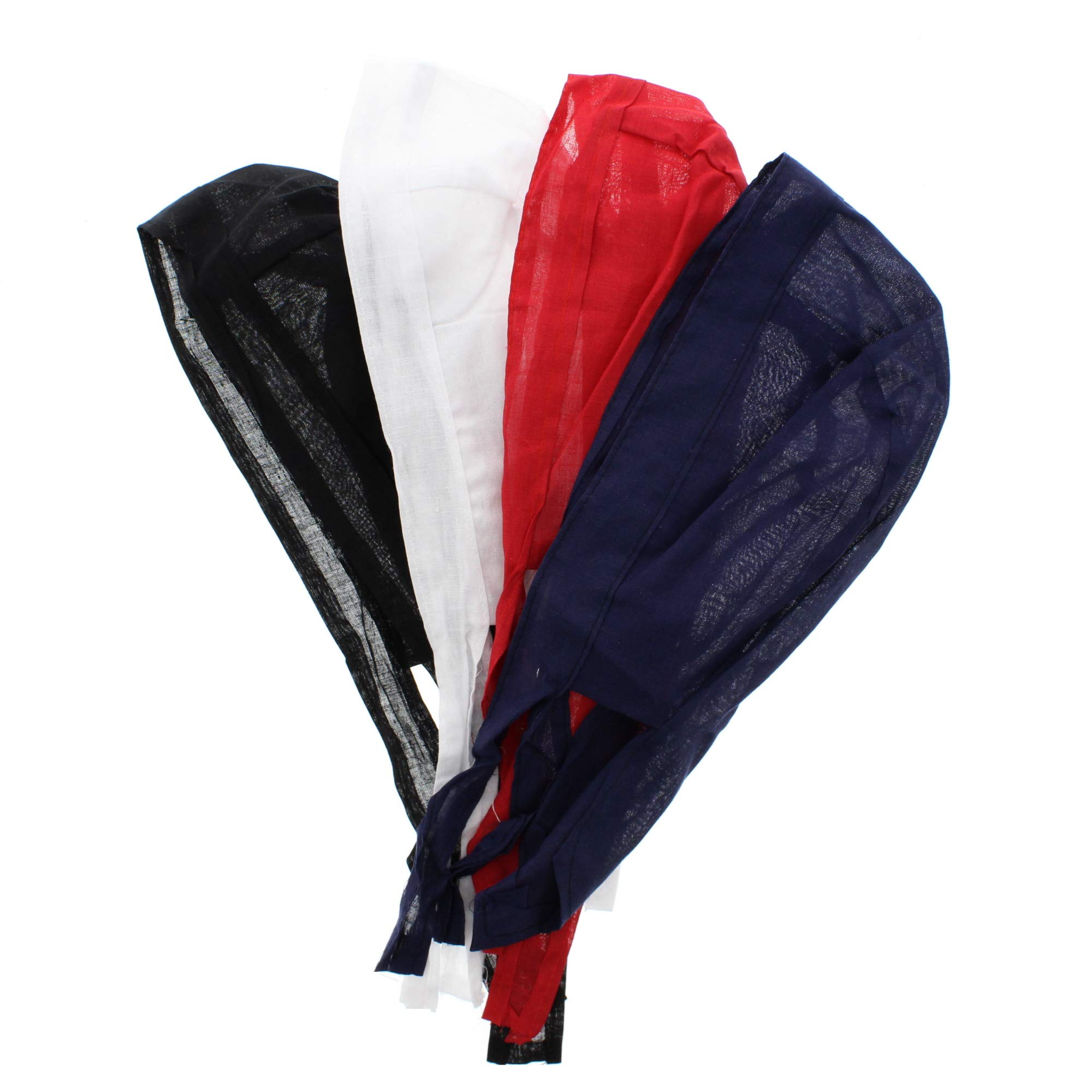 Zac's Alter Ego4 Fitted Plain Print Zandanas (Easy Tie Durag/Skull Cap)