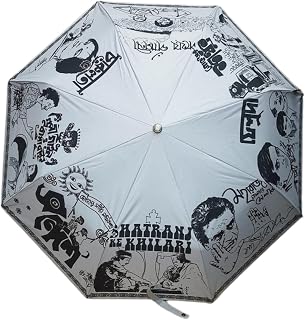 Mohendra Dutt and Sons, 3 fold, 23 inch, Black and White Printed, UV rays protected umbrella, Specially designed for the f... Price In India
