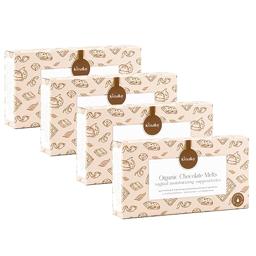 Femallay Supositorio hidratante vaginal de chocolate, supositorios 100% naturales para olor vaginal y sequedad, 14 derretidos perfumados sellados