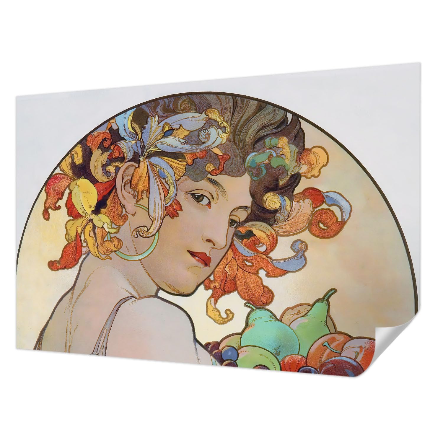 Papier peint adhésif Art nouveau coloré Tulup 104x70 cm pour mur de salon moderne