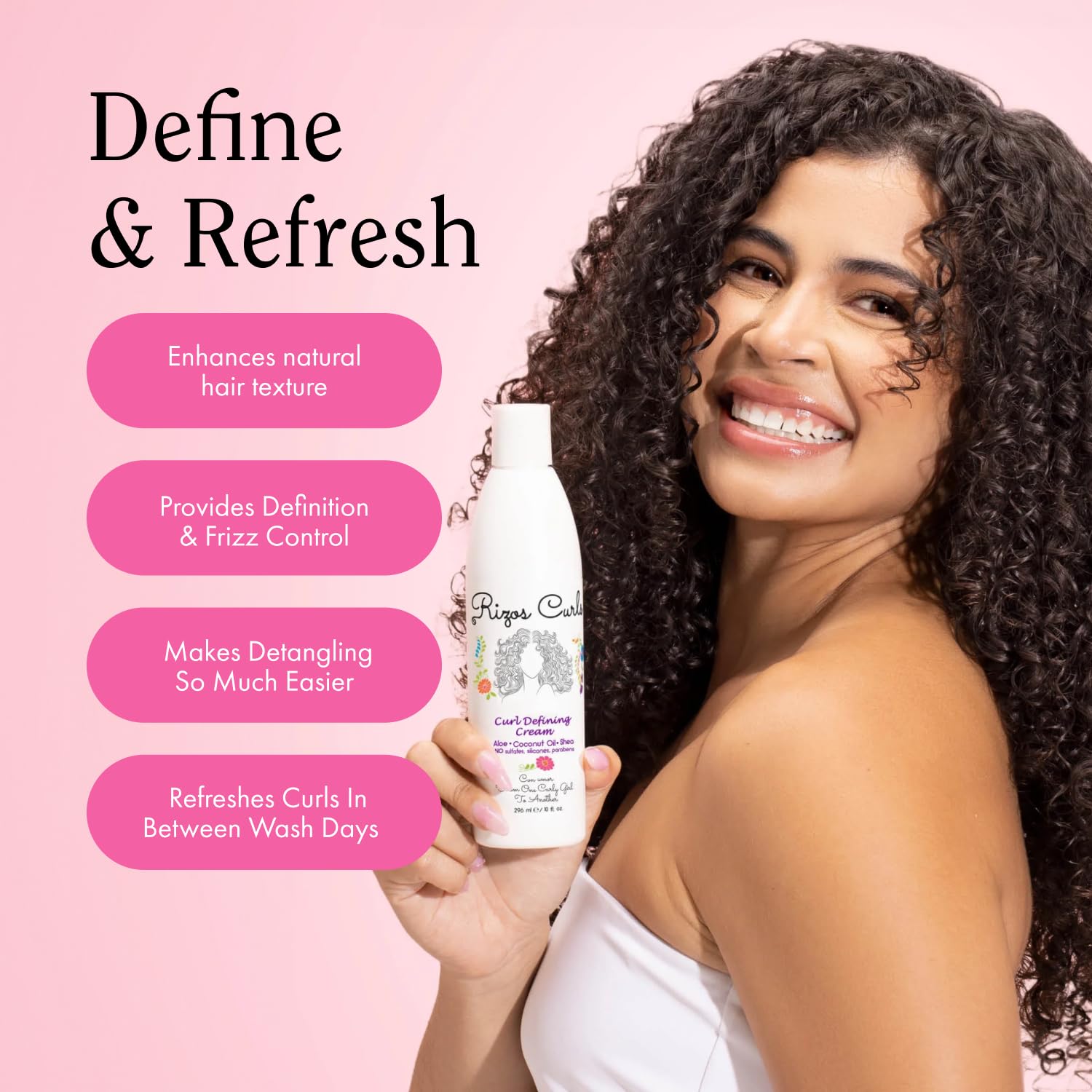 Amazon.com: Rizos Curls Curl Defining Cream and Refresher & Detangle Spray  Bundle : Beauty & Personal Care