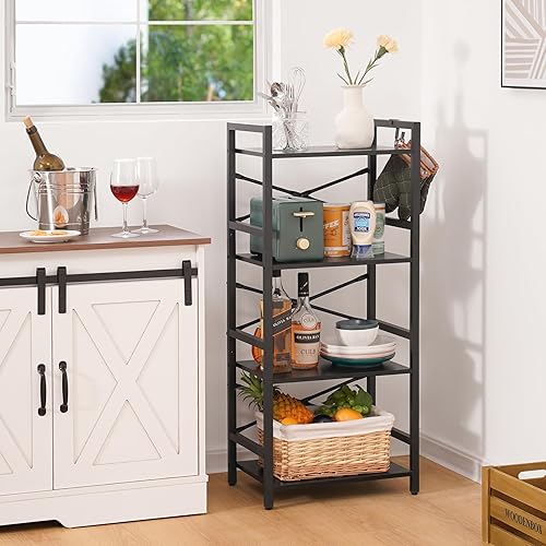 Miniatura 6 de Yoobure Estantería pequeña para libros, estantería industrial sólida de 3 niveles, funda corta para dormitorio, sala de estar, oficina, hogar,