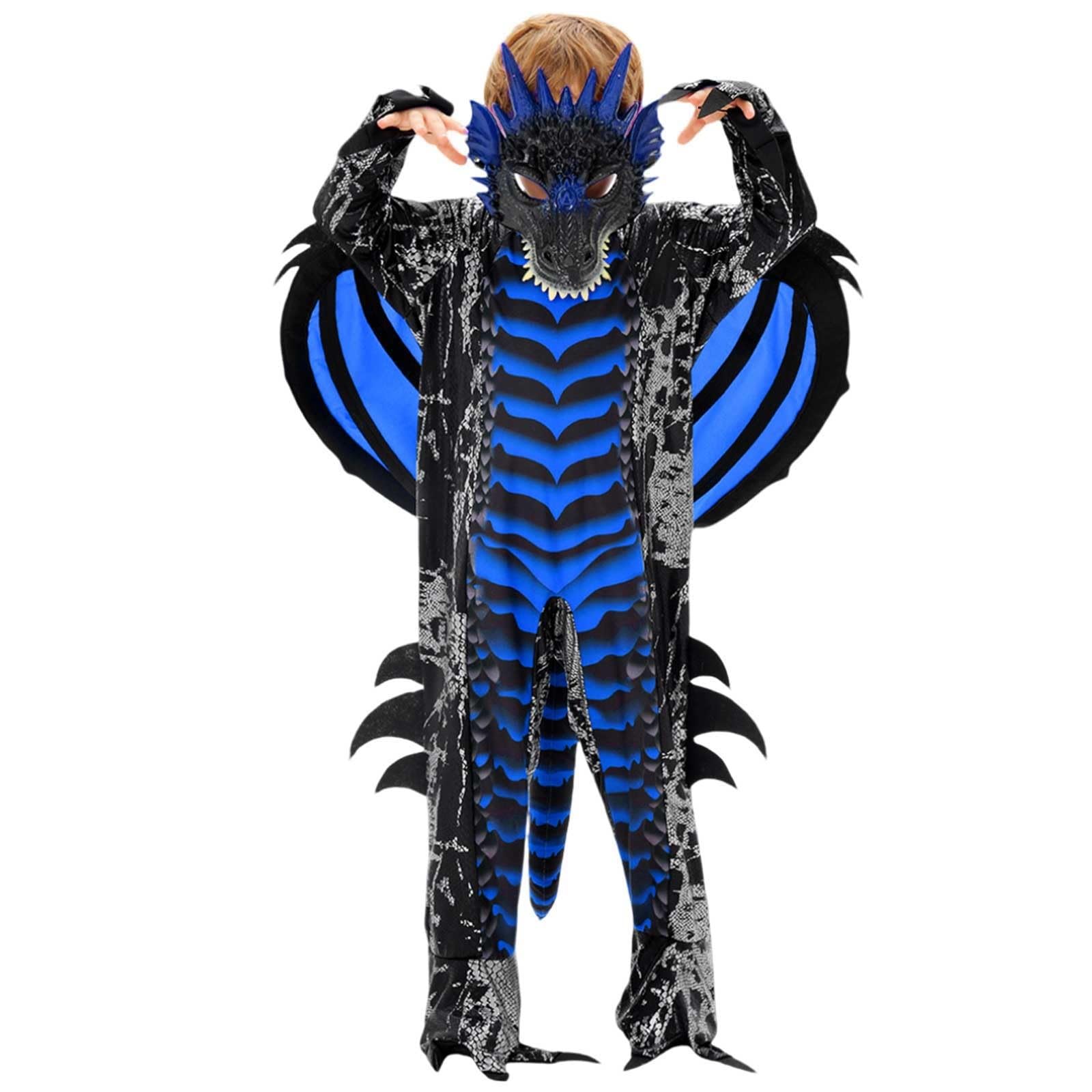 Halloween KostüM Kinder Dinosaurier-Cosplay Mittelalterliches Hofkleid für Halloween-Partys Bühnenauftritte Cosplay-Events Fantasievolle Verkleidung mit Dino-Motiv für Festliche Anlässe