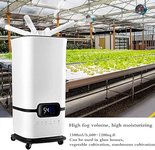 Miniatura 7 de JIAWANSHUN Humidificador industrial humidificador comercial con tubo de agua 50.7 fl ozh humidificador de niebla fría, 1200sq.ft 17L4.2Gals