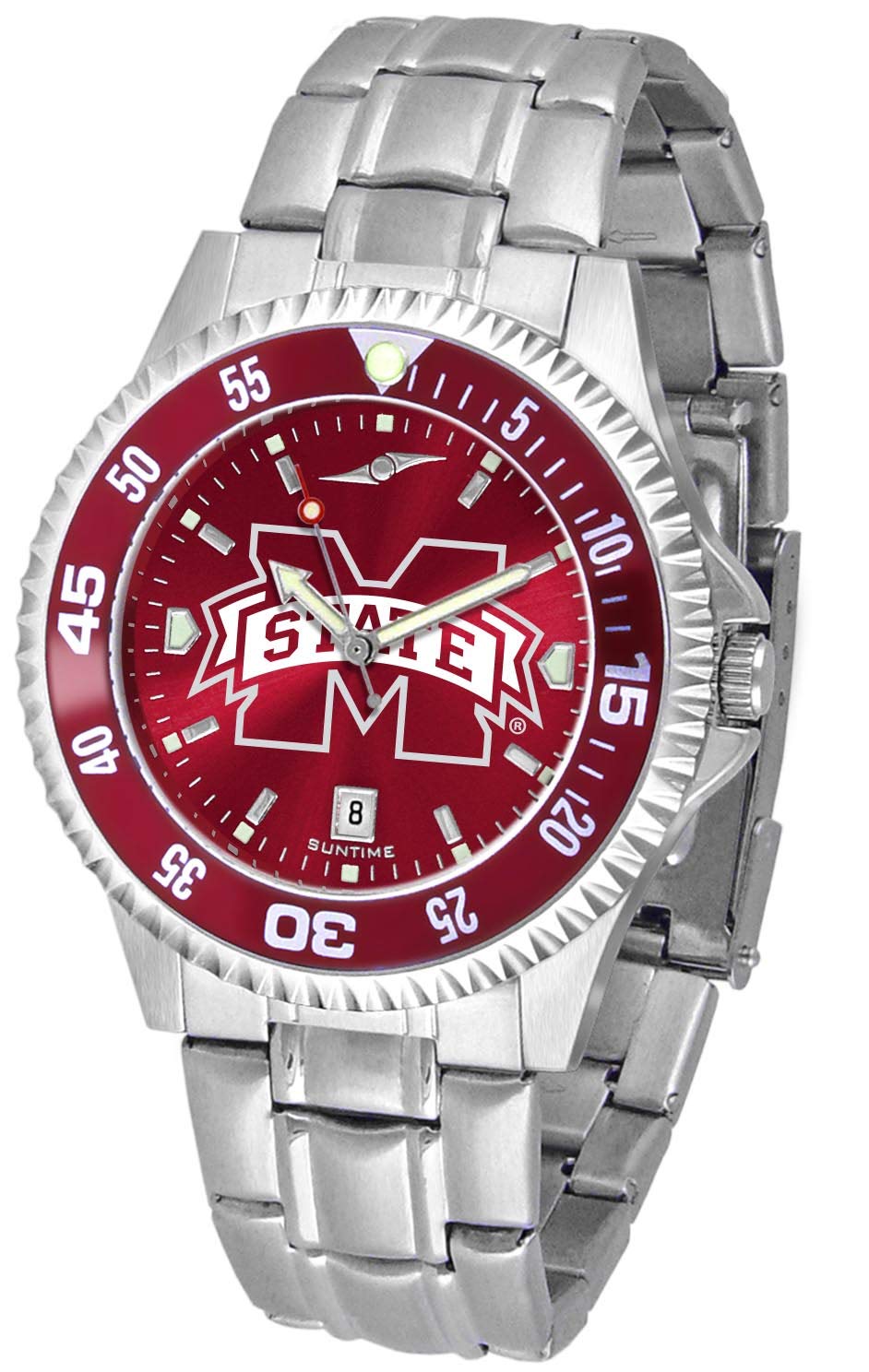 SunTime Men's Competitor 40mm Quartz Watch, 20mm Stainless Steel Strap, Team Color Dial and Bezel