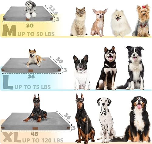 Miniatura 6 de Himax Camas para perros grandes, cama ortopédica impermeable para perros con funda extraíble lavable