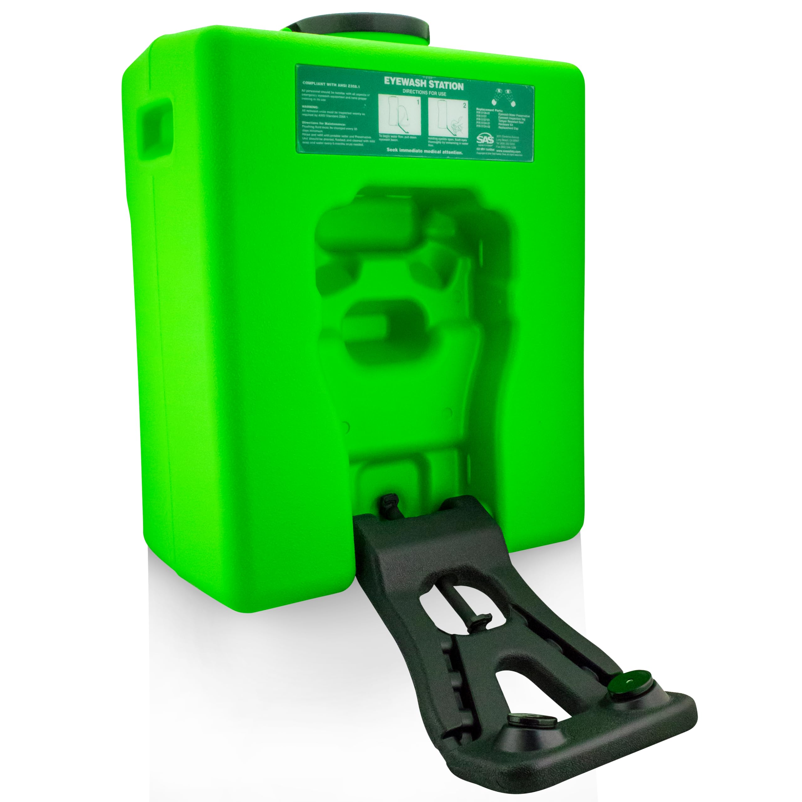 SAS Eyewash Station - 9.65 Gallon Green -1 SAS Eyewash Station - 9.65 Gallon Green -1