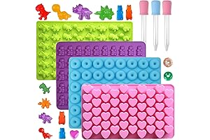 ENBRWAS Silicone Gummy Molds BPA-Free, Non-stick Chocolate Candy Gummy Mold for Kids...