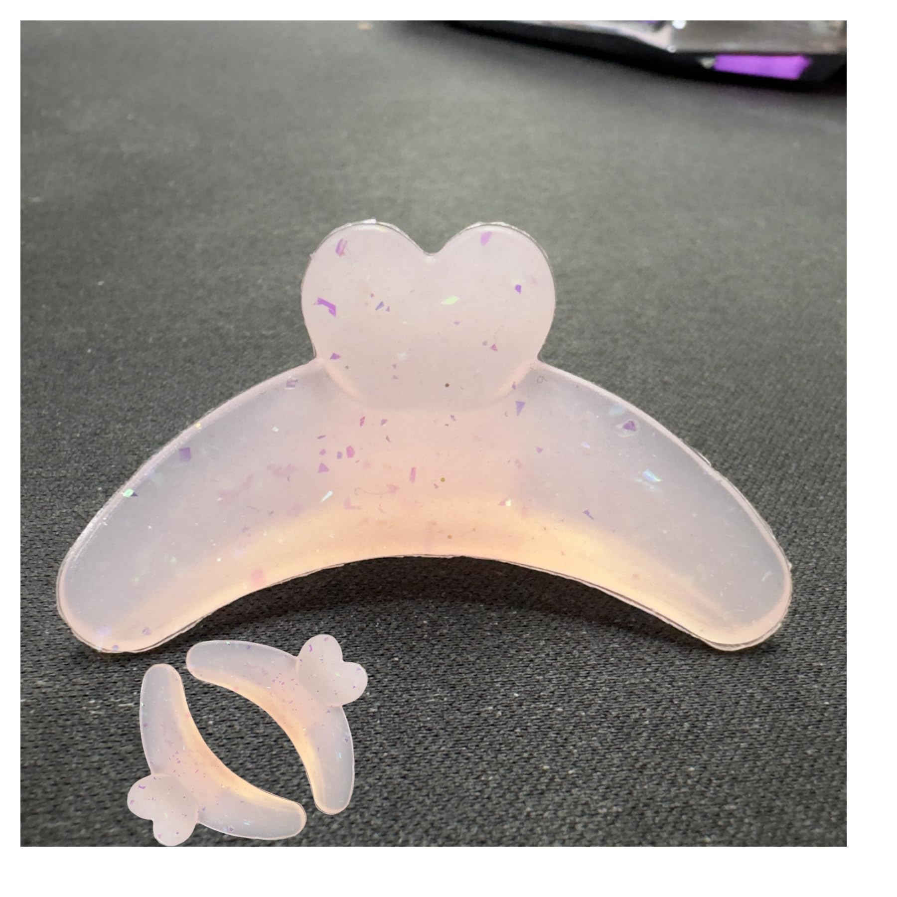 Lash Revise Pad Silicone Eyelash Straightening Pads Reusable Palette Soft Lash Extension Remover Plate Shield Clear pink