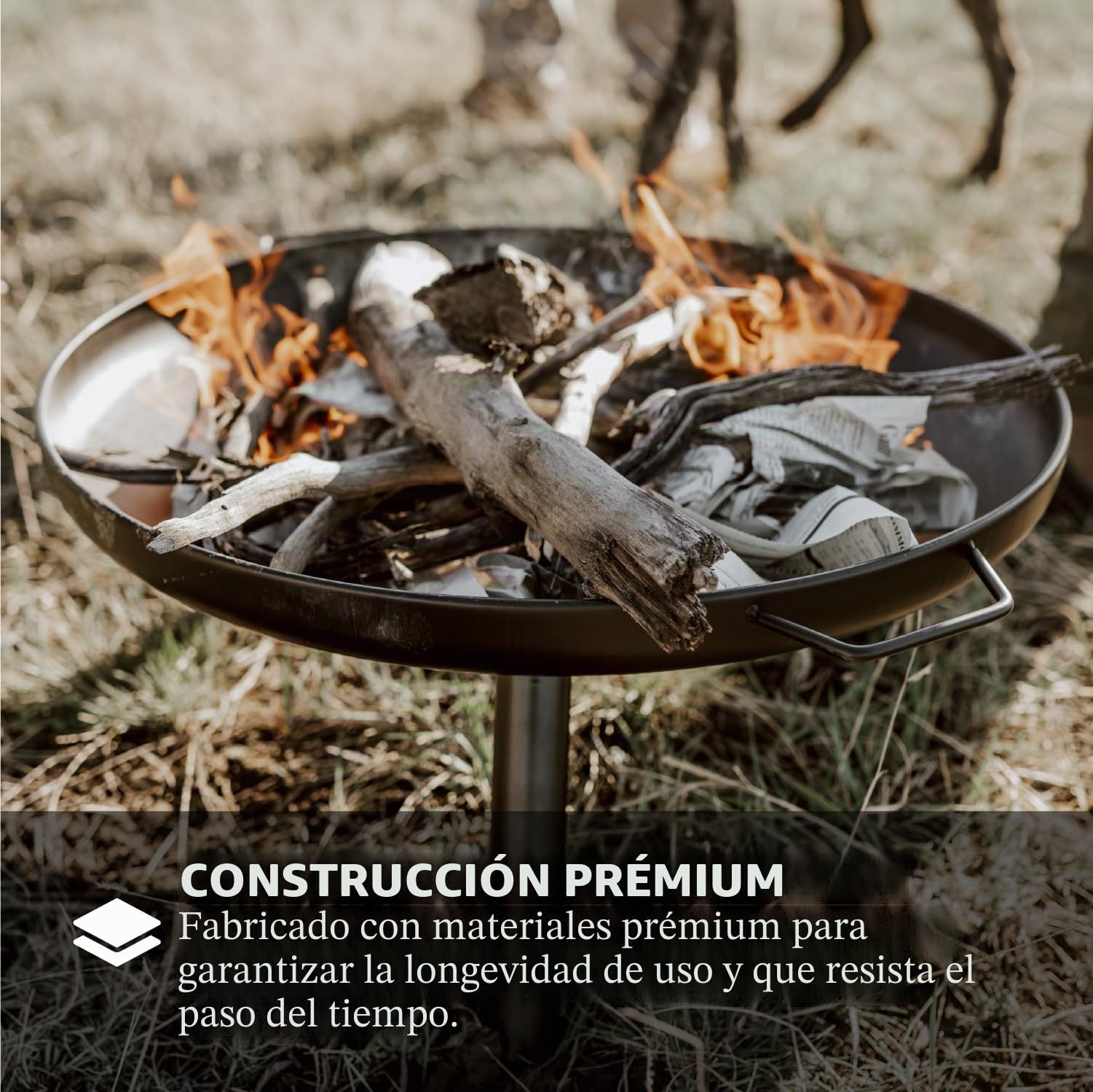 GasOne Hoguera de leña para Exteriores de 23 Pulgadas, Hoguera de aleación de Acero Duradera para Exteriores, pequeña Hoguera para Patio, Porche, Cubierta, Camping, Barbacoa