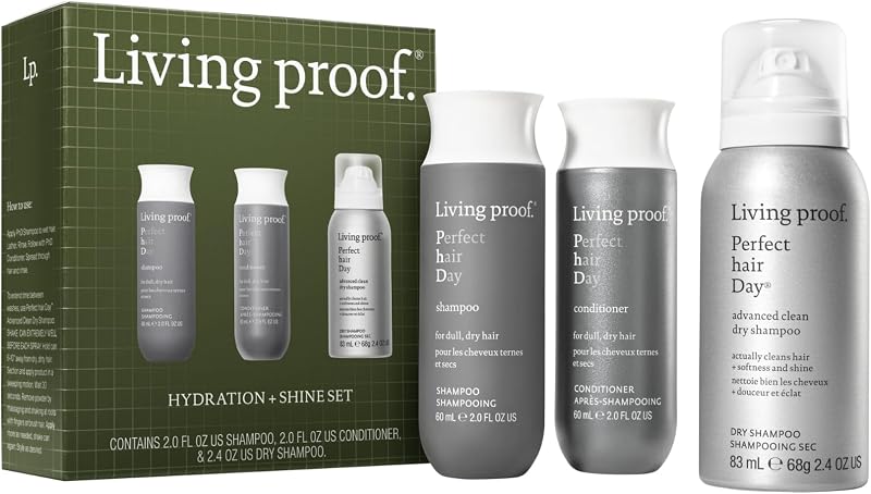 Living Proof Perfect hair Day Trial Kit - Travel Size Shampoo, Conditioner, and Advanced Clean Dry Shampoo ($53 value)