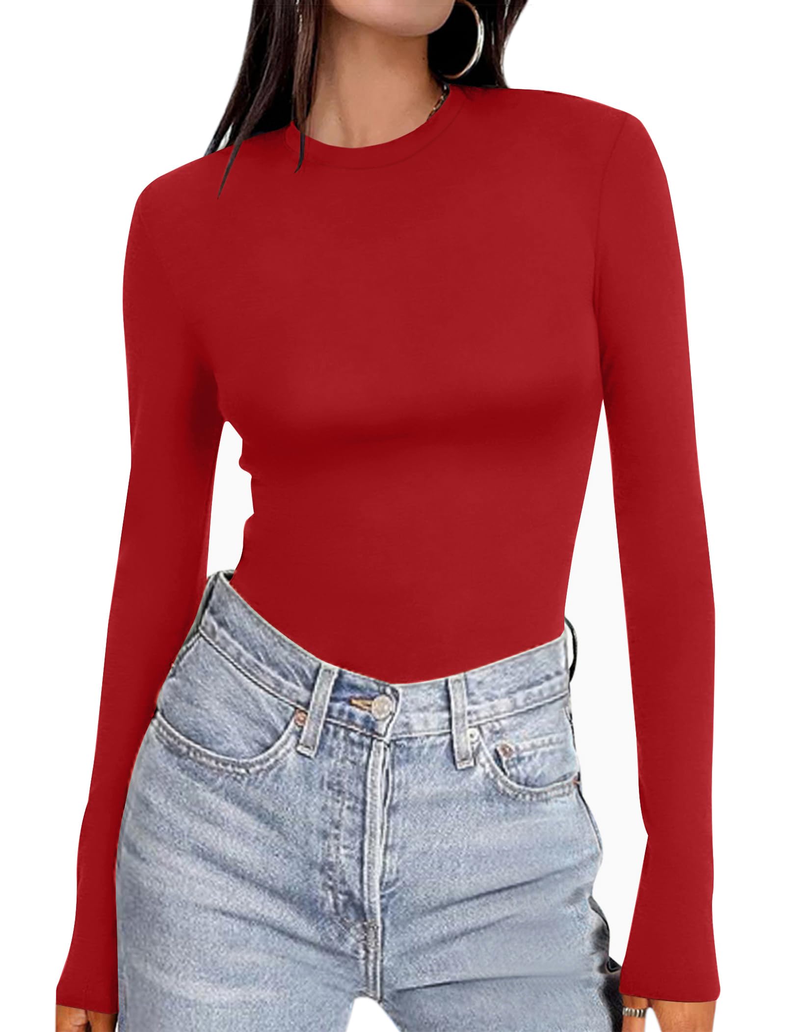 Women's Long Sleeve Shirts Tight Fitted Tops Thermal Underscrubs