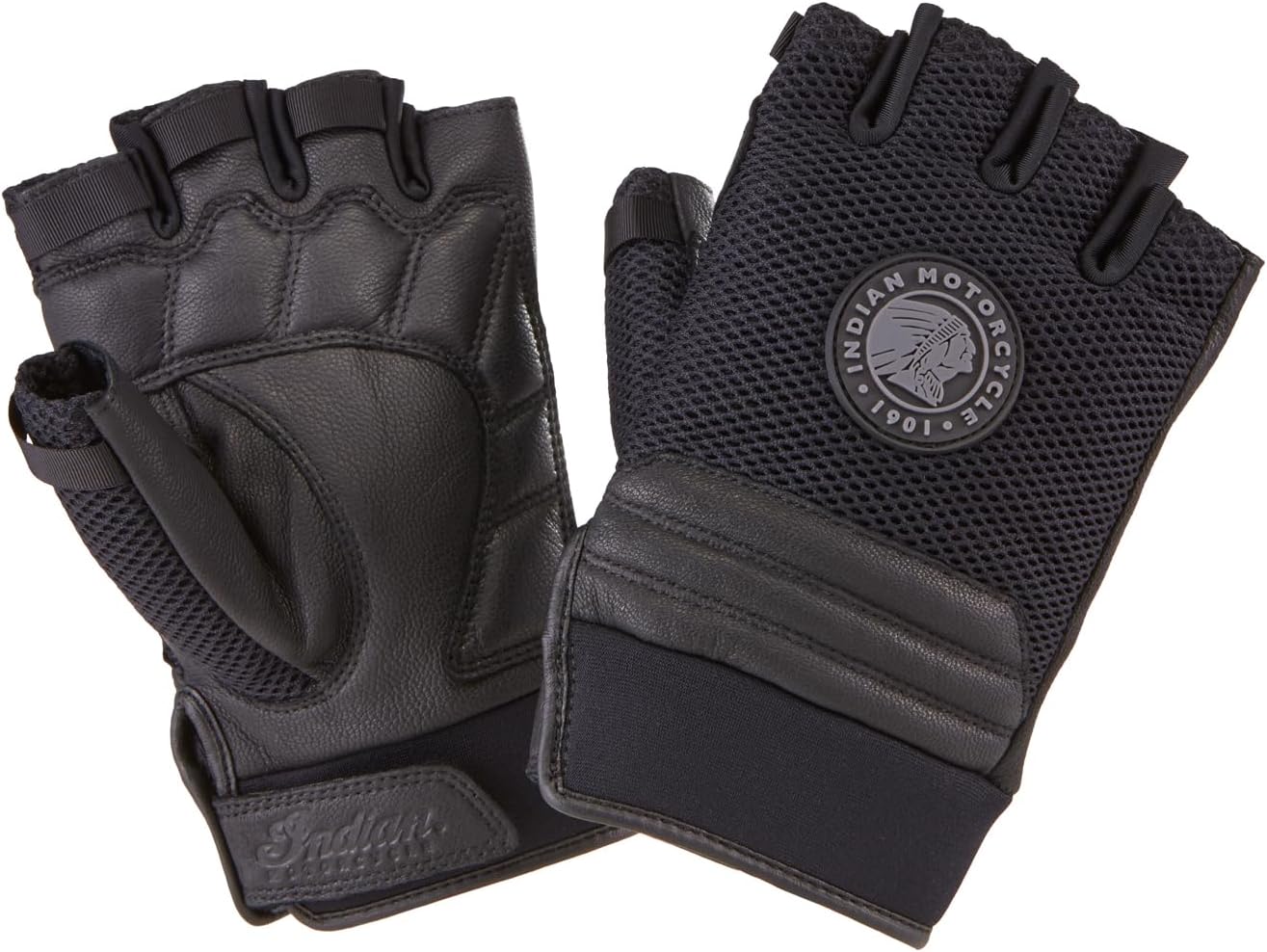 Indian Motorcycle Men's Tobin Fingerless Glove, Black - 2861417