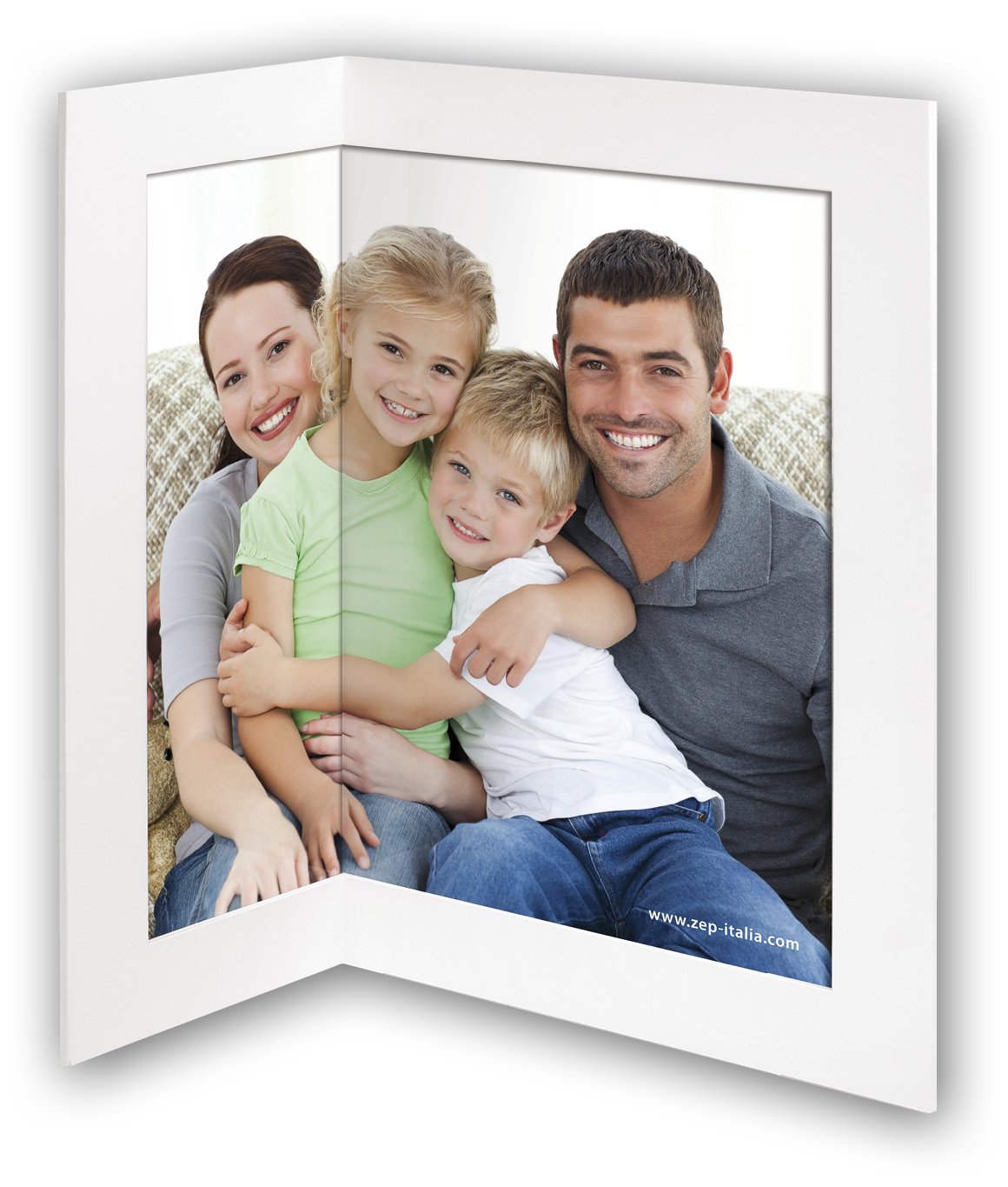 Zep Wooden Corner Photo Frame, White, 12 x 12-Inch