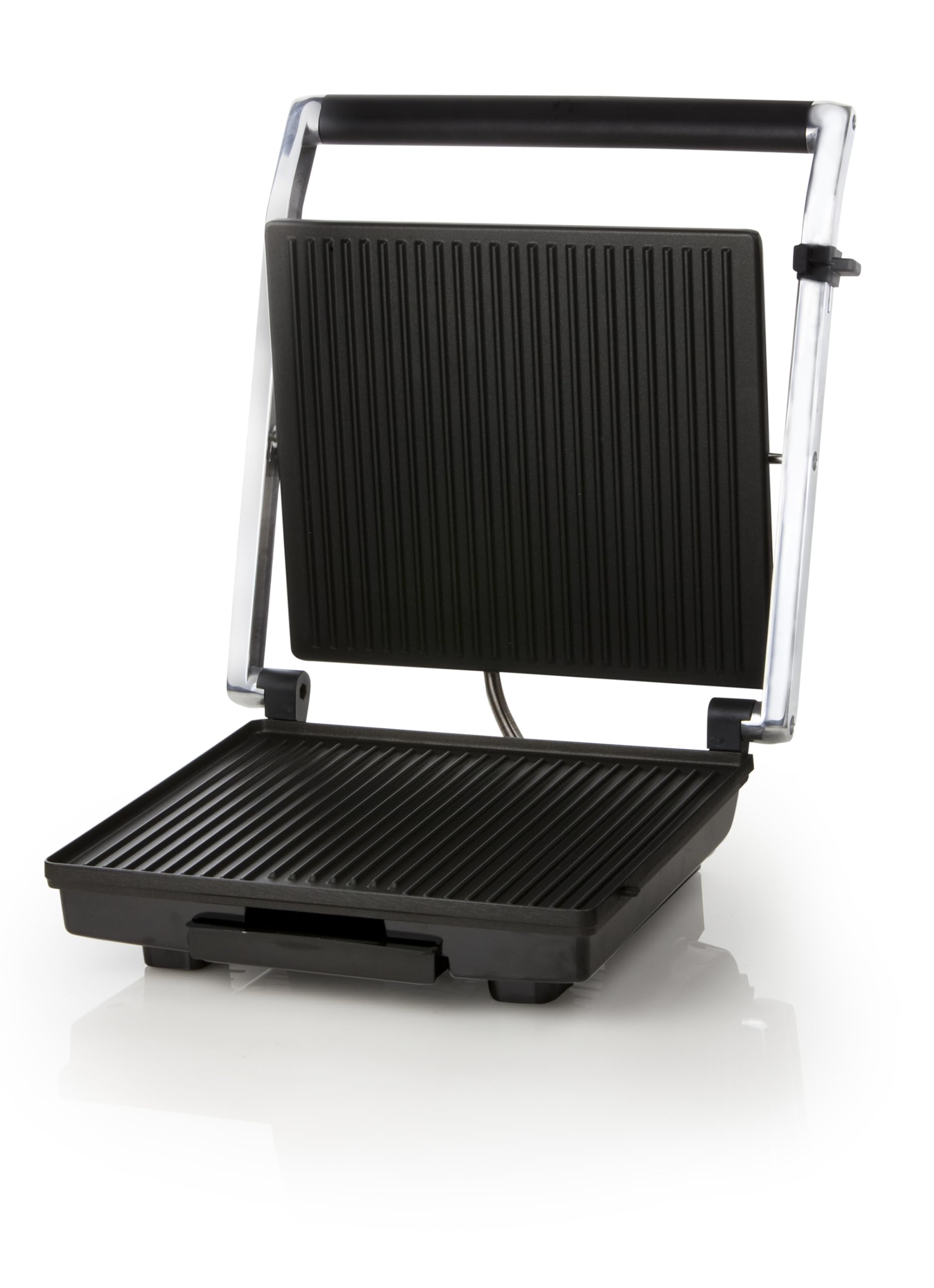 DOMO Kontaktgrill – 2000 W, Panini Grill, Thermostat, Edelstahl