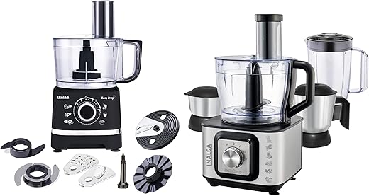 Inalsa 1000W Food Processor with Processing Bowl & Accessories (Black), 1000 Watt