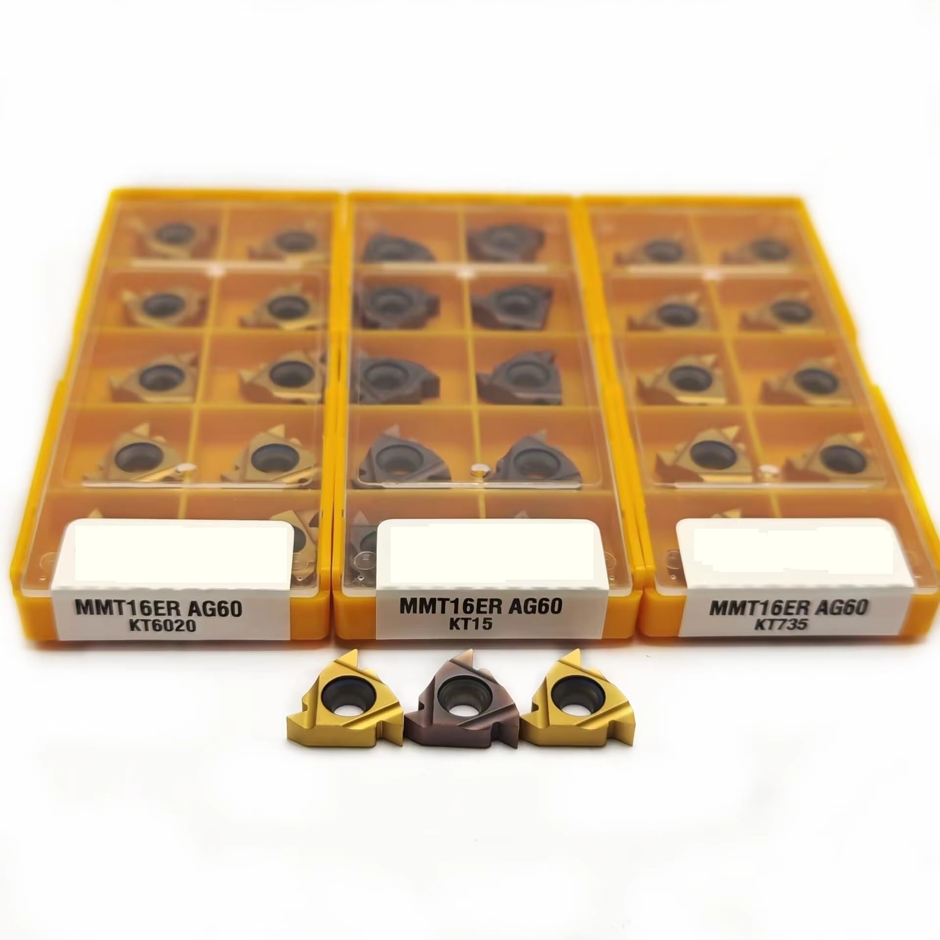 Herramienta De Torneado Roscado Carburo, Torno Rosca Externa, 10 Uds(MMT22ER AG60 KT6020)
