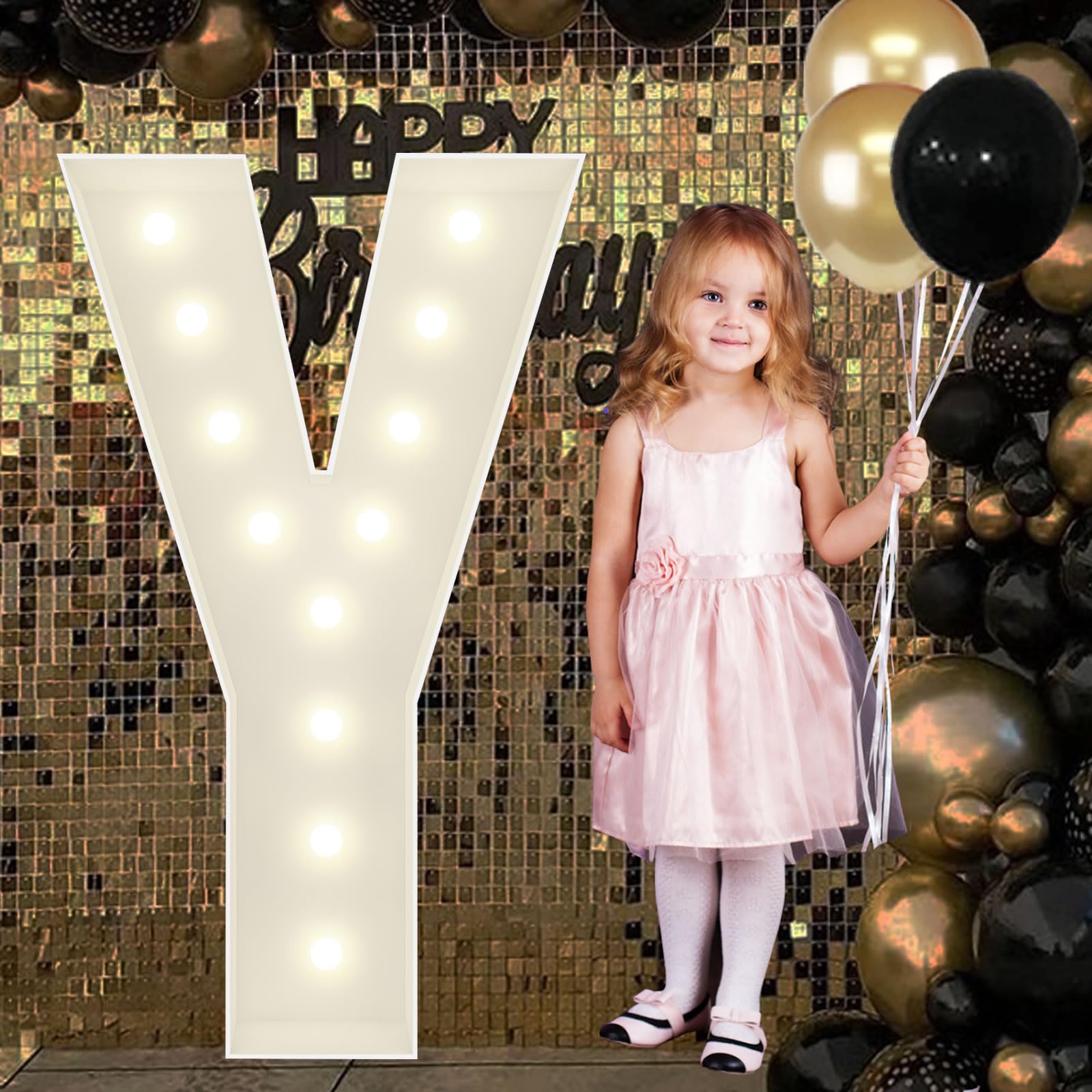 JoyBox Design 4FT Marquee Light Up Letters Y - decorations | Mubboo